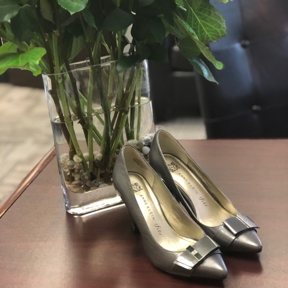 Gray office shoes